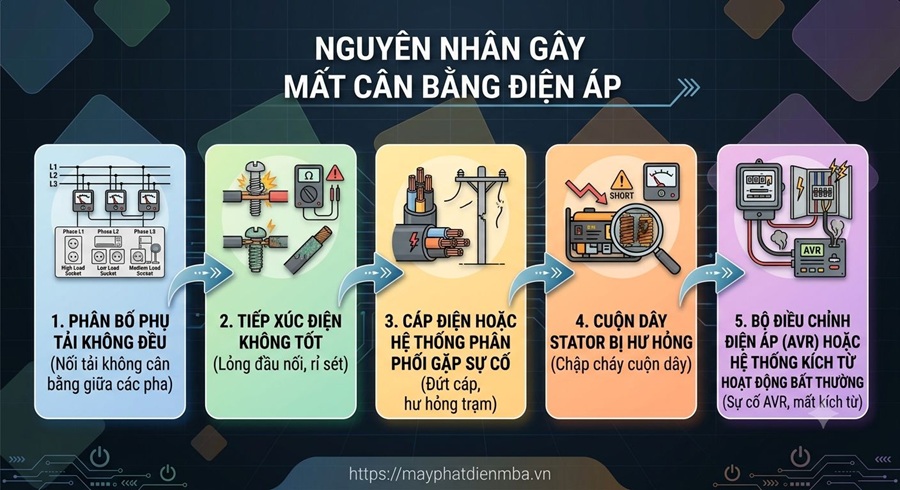 Nguyên nhân gây mất cân bằng điện áp