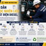 hướng dẫn thay lọc nhiên liệu máy phát điện diesel