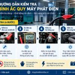 Quy trình kiểm tra bình ắc quy của máy phát điện