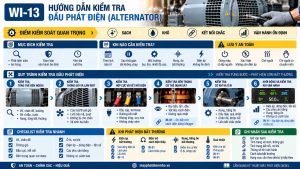 Quy trình kiểm tra đầu phát điện của máy phát điện diesel